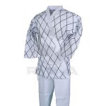 Hapkido White Uniform With Black Diamond Stitching